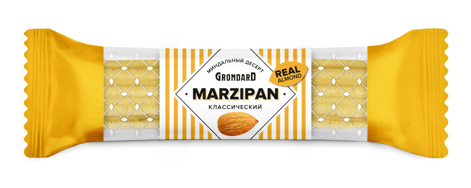  TM Grondard   (10361) Батончики НЕглазированные Марципановые Классика, (28шт по 40г)        в Торжке