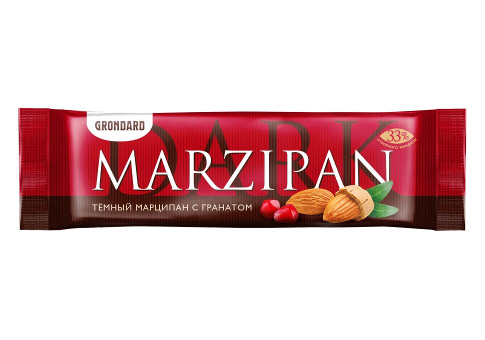  TM Grondard     (10973) Батончики глазированные Марципановые ГРАНАТ, (24шт по 50г)       в Торжке