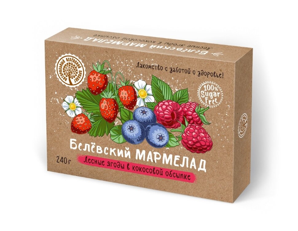  Мармелад белевский на фруктозе 240г "ЛЕСНЫЕ ЯГОДЫ"  в Торжке