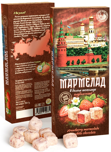  Сладарт Мармелад Клубничный в белом шоколаде, 150г   в Торжке